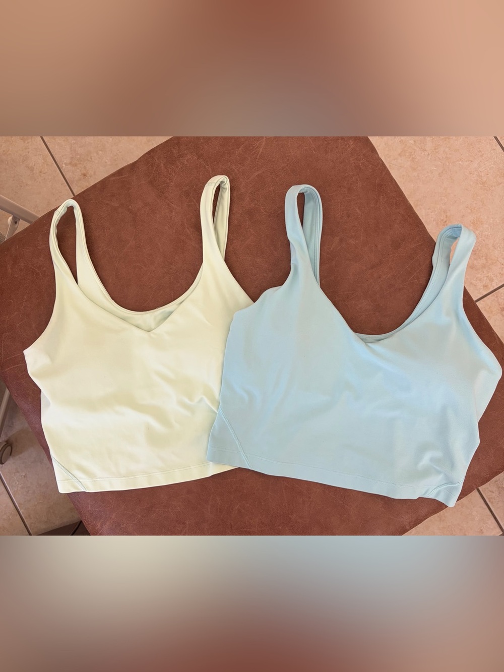Lululemon Women’s Light green & Teal Align™ Tank Tops Light Support A/B Cup Sz 8